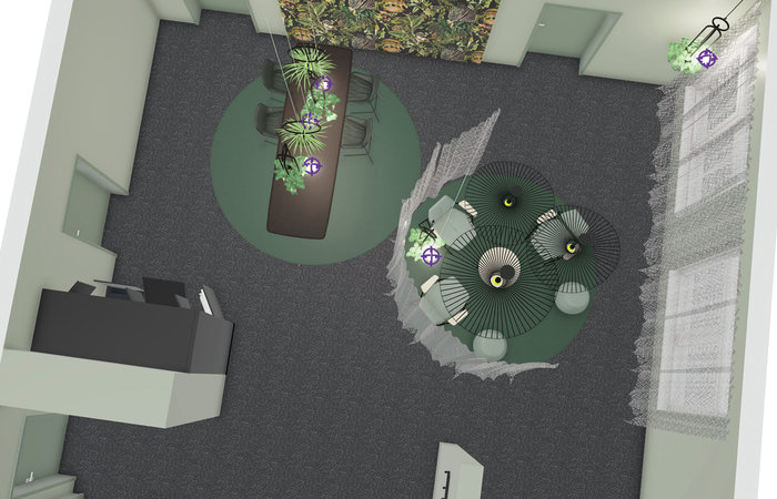 Floor plan of the employee lounge