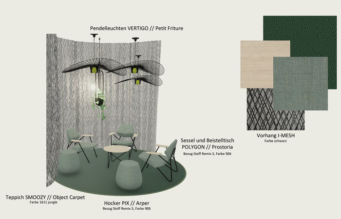 Material-Collagen von architare helfen ein Gefühl für die Gestaltung zubekommen.